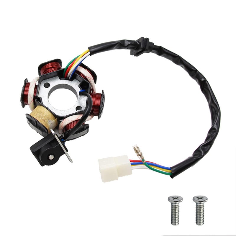 PRO BAT 6 Coils 5 Wires Stator Magneto ATV Magneto Stator Plate for 50cc 70cc 90cc 110cc 125cc Engine Chinese Scooter Dirt Bike Taotao Sunl Roketa - Image 1